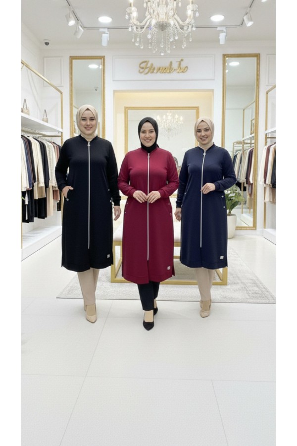 Kumsal İki İplik Kuşgözü Detaylı Kap - Bordo