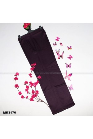 Büyük Beden Salaş Beli Lastikli Pantolon Koyu Mor Büyük Beden Salaş Beli Lastikli Pantolon Koyu Mor