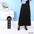 Büyük Beden Piliseli Etek  Siyah