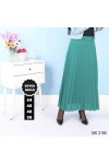 Büyük Beden Piliseli Etek  Su Yeşil