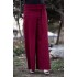 Beli Lastikli Kuşaklı Bol Paça Pantolon  Bordo