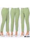 Büyük Beden Beli Kemerli Cepli Klasik Kumaş Pantolon  Çağla Yeşil