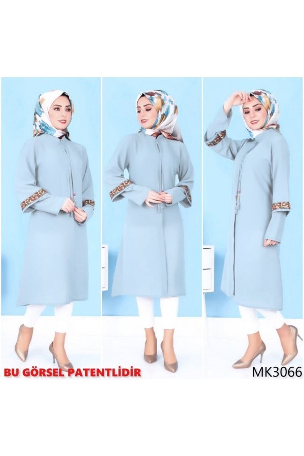 Parçalı Çift Kol Görünümlü Tunik Bebe Mavi Parçalı Çift Kol Görünümlü Tunik Bebe Mavi