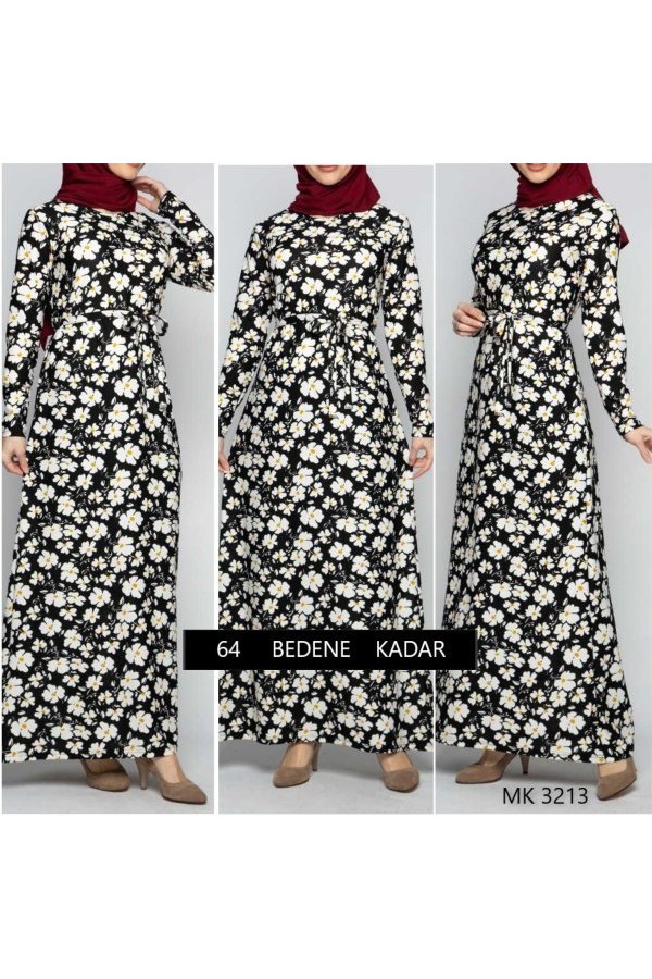 Büyük Beden Baskılı Krep Kumaş Elbise 64 bedene kadar mevcut Papatya Desen Büyük Beden Baskılı Krep Kumaş Elbise 64 bedene kadar mevcut Papatya Desen